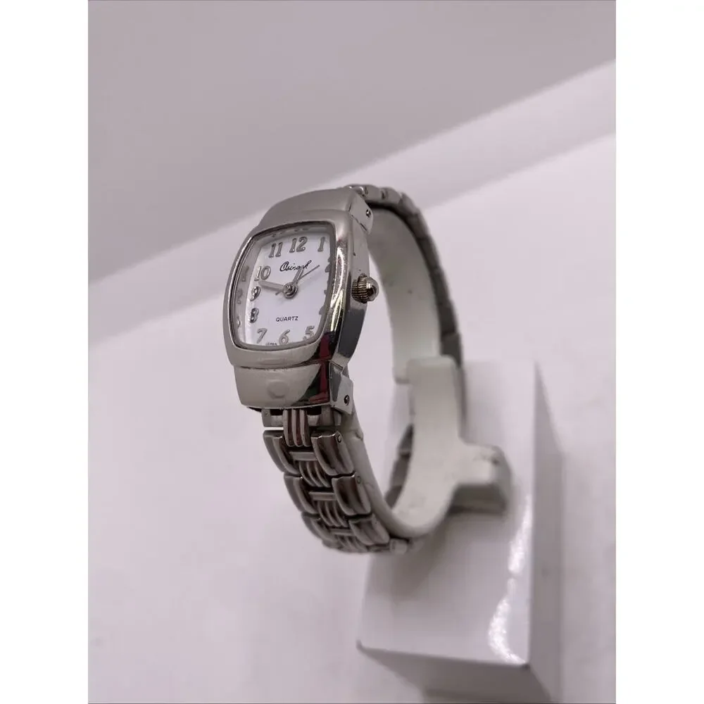 Womens Silver Tone Quartz Watch Works New Battery